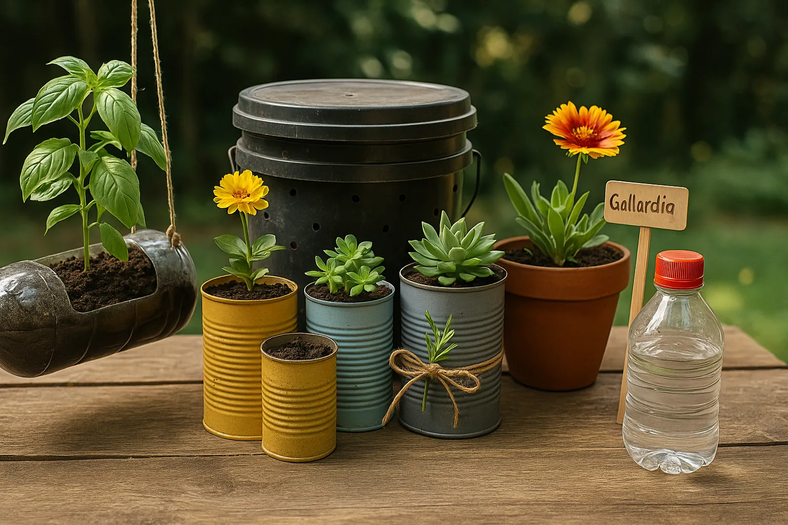 5 Proyectos Fáciles de Jardinería con Materiales Reutilizados