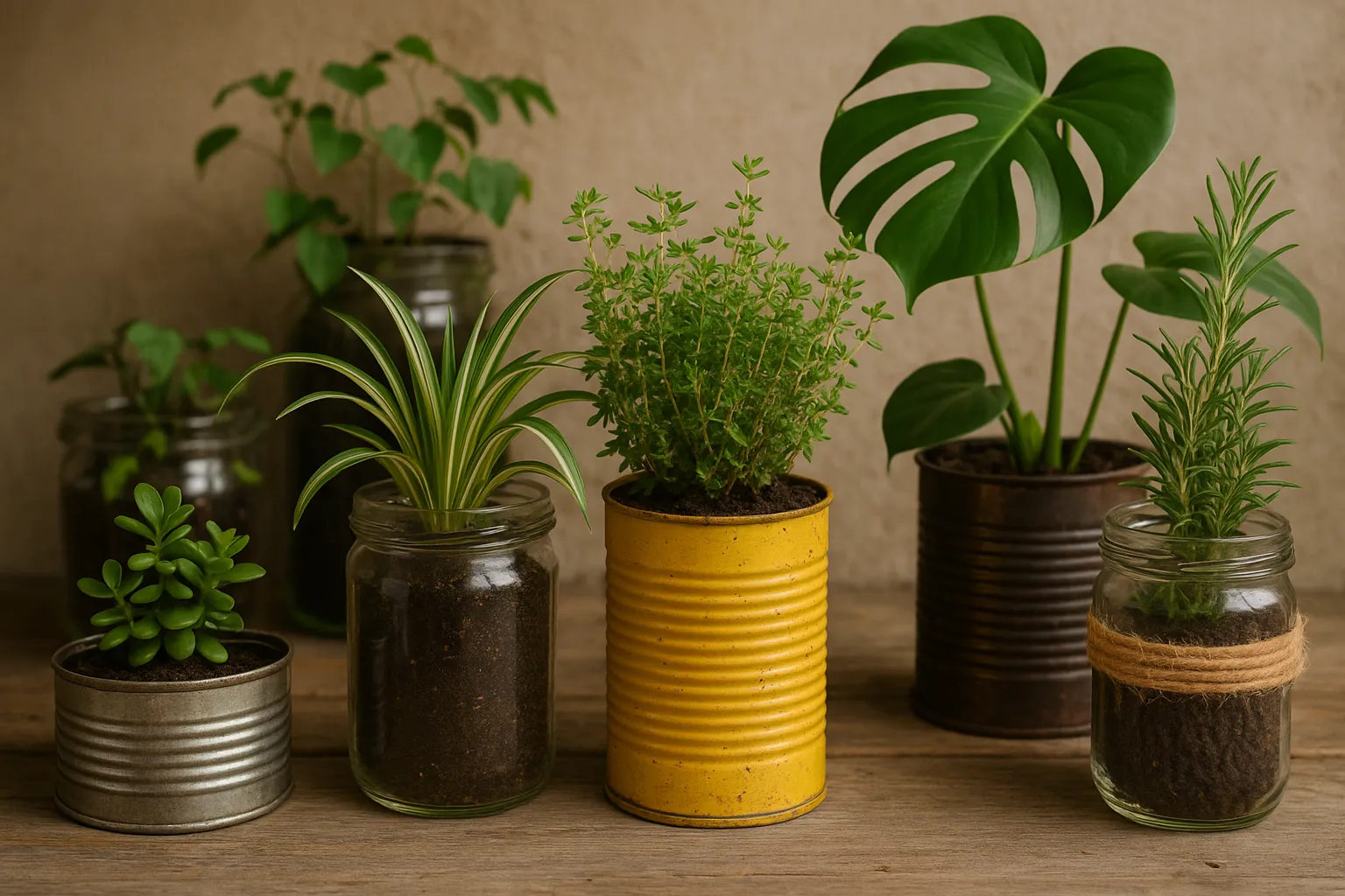 Cómo Reutilizar Frascos y Latas como Macetas Sostenibles