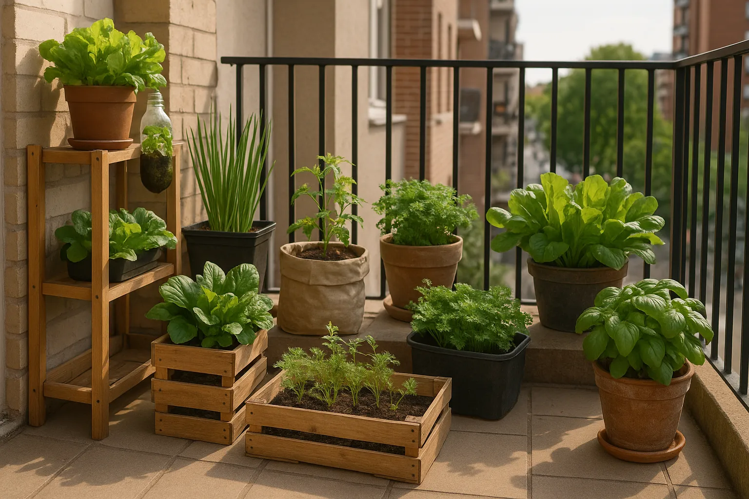 Cómo montar una huerta en el balcón con bajo costo