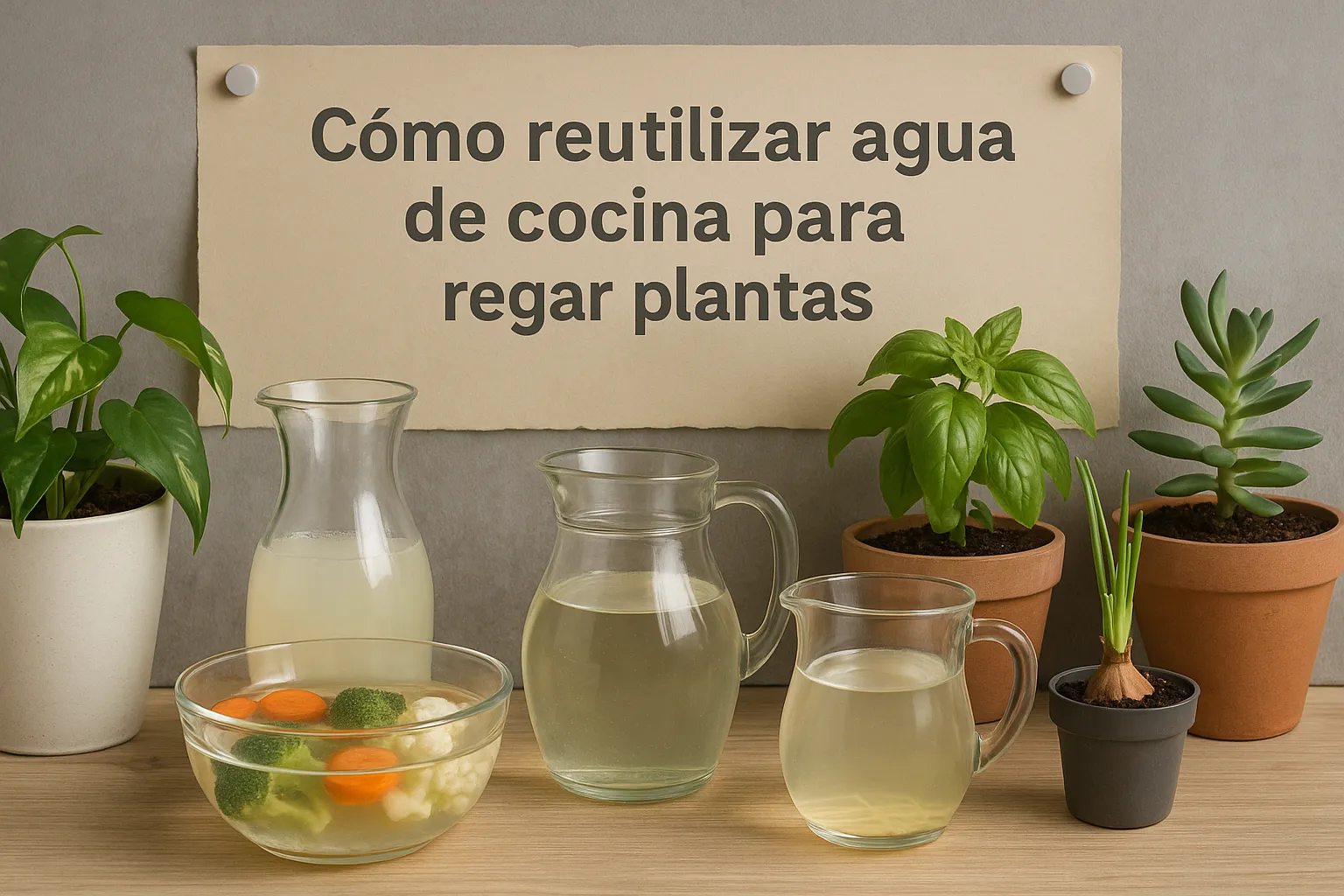 Cómo reutilizar agua de cocina para regar plantas