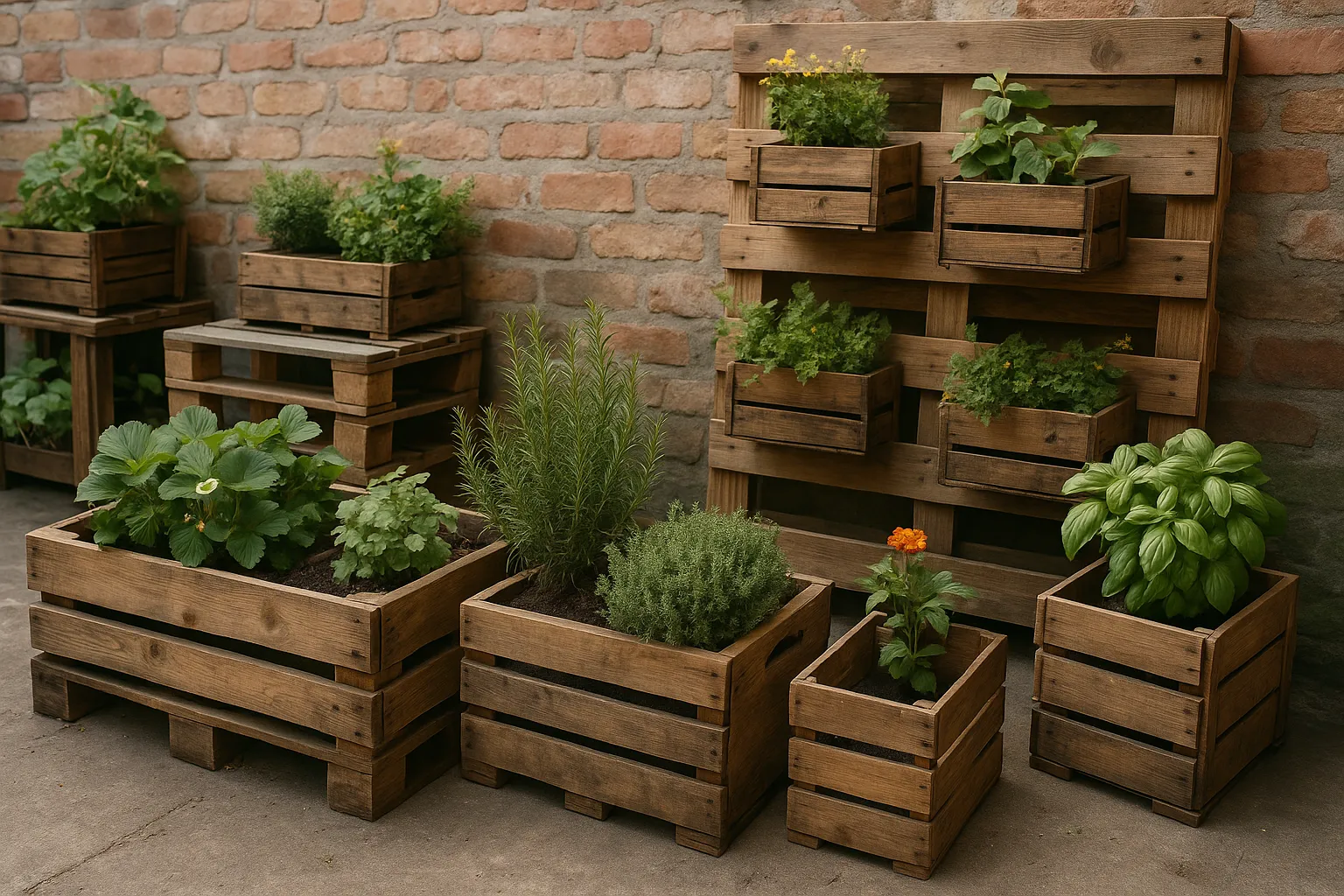 Ideas de Jardinería con Palets y Cajones Usados